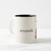 Cute Panda Bear ツートーンマグカップ (正面左)