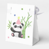 Cute Panda Bear Bamboo Birthday  フェイバーボックス (裏面サイド)