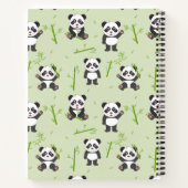Cute Panda Bear Bamboo Kawaii Animals Pattern ノートブック (裏面)