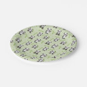 Cute Panda Bear Bamboo Kawaii Animals Pattern ペーパープレート (アングル)