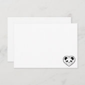 Cute Panda Bear Cartoon Blank Custom ノートカード (正面/裏面)