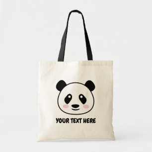 Cute panda bear cartoon canvas tote bag トートバッグ