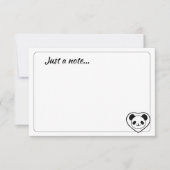 Cute Panda Bear Cartoon Custom Just a Note ノートカード (正面)