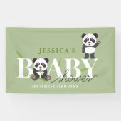 Cute Panda Bear Kawaii Gender Neutral Baby Shower 横断幕 (横)
