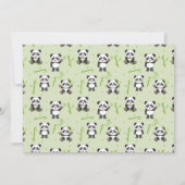 Cute Panda Bear Kawaii Kids Two 2 Birthday Photo 招待状 (裏面)