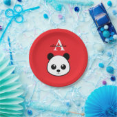 Cute Panda Bear Paper Plates – Personalized  ペーパープレート (パーティー)