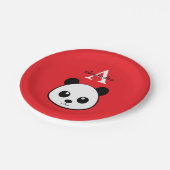 Cute Panda Bear Paper Plates – Personalized  ペーパープレート (アングル)