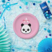 Cute Panda Bear Paper Plates – Personalized  ペーパープレート (パーティー)