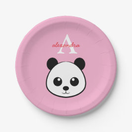 Cute Panda Bear Paper Plates – Personalized ペーパープレート