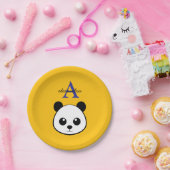 Cute Panda Bear Paper Plates – Personalized  ペーパープレート (パーティー)