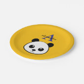 Cute Panda Bear Paper Plates – Personalized  ペーパープレート (アングル)