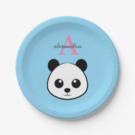 Cute Panda Bear Paper Plates – Personalized ペーパープレート