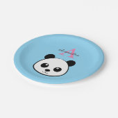 Cute Panda Bear Paper Plates – Personalized  ペーパープレート (アングル)
