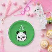 Cute Panda Bear Paper Plates – Personalized  ペーパープレート (パーティー)