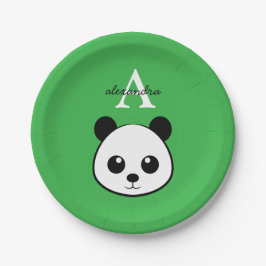 Cute Panda Bear Paper Plates – Personalized ペーパープレート