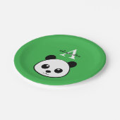 Cute Panda Bear Paper Plates – Personalized  ペーパープレート (アングル)