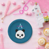 Cute Panda Bear Paper Plates – Personalized  ペーパープレート (パーティー)
