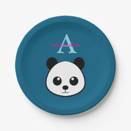 Cute Panda Bear Paper Plates – Personalized ペーパープレート