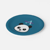 Cute Panda Bear Paper Plates – Personalized  ペーパープレート (アングル)