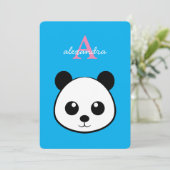 Cute Panda Bear Party Invitation – Personalized  招待状 (スタンド正面)