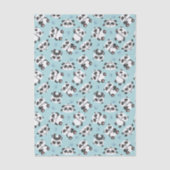 Cute panda bear paw cyan background 薄葉紙 (正面)