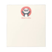 Cute Panda Bear - Personalized Kids Notepad ノートパッド (正面)