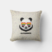 Cute Panda Bear | Rainbow | LGBTQ クッション (正面)