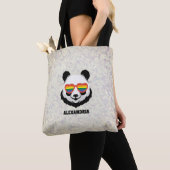 Cute Panda Bear | Rainbow | LGBTQ トートバッグ (クローズアップ)