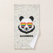Cute Panda Bear | Rainbow | LGBTQ バスタオルセット (ハンドタオル)