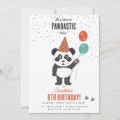 Cute Panda Bear Theme Kawaii Kids Birthday Party 招待状 (正面)