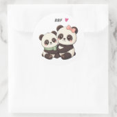 Cute Panda BFF – Bestie Friendship Sticker ラウンドシール (バッグ)