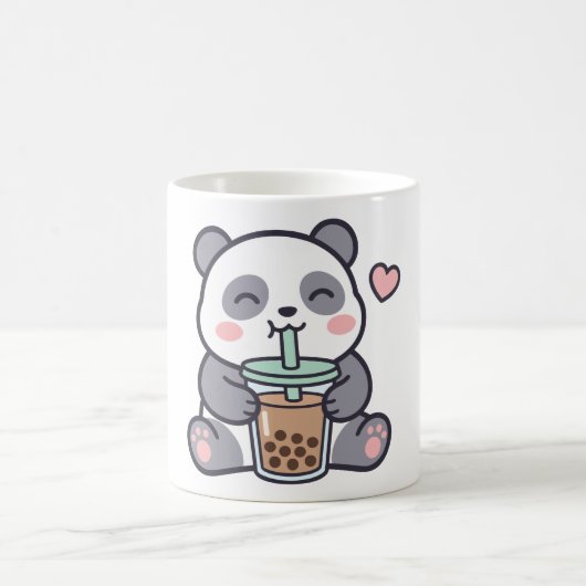 Cute Panda Bubble Tea Classic Mug コーヒーマグカップ (中央)