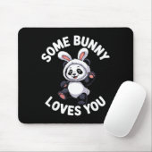 Cute Panda Bunny Easter Some Bunny Loves You  マウスパッド (マウス)