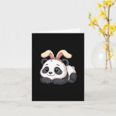 Cute Panda Bunny Some Bunny Loves You カード (黄色い花)