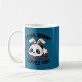 Cute Panda Bunny Some Bunny Loves You  コーヒーマグカップ (左)