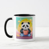 Cute Panda Coffee Mug – “Powered by Coffee”  マグカップ (左)
