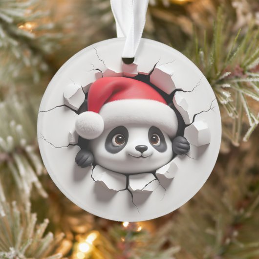 Cute Panda Double-Sided Holiday Ornament オーナメント (ツリー)