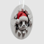 Cute Panda Double-Sided Holiday Ornament オーナメント (正面)