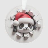 Cute Panda Double-Sided Holiday Ornament オーナメント (正面)