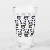 Cute Panda Drinking Glass – Seamless Pattern タンブラーグラス (裏面)