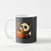 Cute Panda Eating Ramen Noodles  コーヒーマグカップ (左)