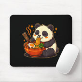 Cute Panda Eating Ramen Noodles  マウスパッド (マウス)