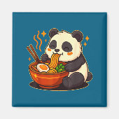 Cute Panda Eating Ramen Noodles  マグネット (正面)