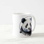 Cute Panda Face Illustration コーヒーマグカップ (正面右)