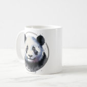 Cute Panda Face Illustration コーヒーマグカップ (正面左)