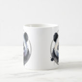 Cute Panda Face Illustration コーヒーマグカップ (中央)