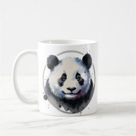 Cute Panda Face Illustration コーヒーマグカップ