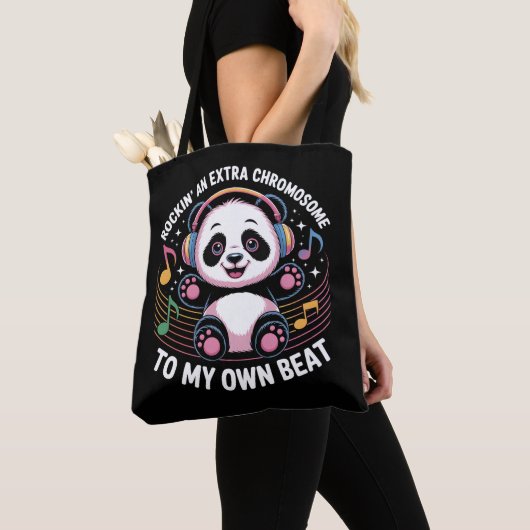 Cute Panda Funny Quotes トートバッグ (クローズアップ)