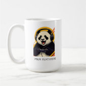 Cute Panda Gamer | Funny Gaming Animal Gift コーヒーマグカップ (左)