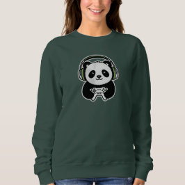 Cute Panda Gamer - Kawaii Gaming Panda with Headse スウェットシャツ